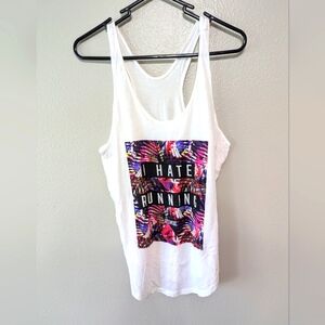 PINK Victoria's Secret women's medium tank top I Hate Running